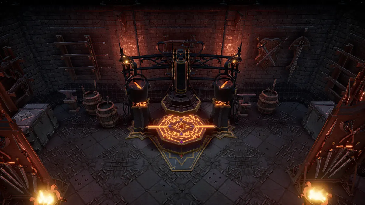 Official V Rising forge room image used as visual reference